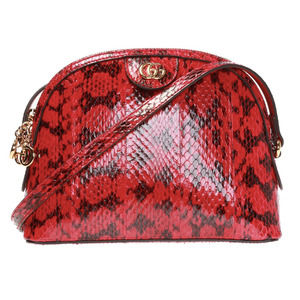 $3K NEW Gucci Ophidia Red Snakeskin Leather Ophidia Shoulder Crossbody Bag AUTH!